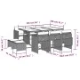 Set comedor de jardín 11 pzas con cojines ratán sintético beige by , Garden sets - Ref: Foro24-3211152, Price: 557,01 €, Disc...