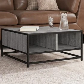 Mesa de centro madera y metal gris Sonoma 60,5x60,5x30 cm by , Coffee table - Ref: Foro24-848767, Price: 45,13 €, Discount: %