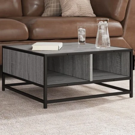 Mesa de centro madera y metal gris Sonoma 60,5x60,5x30 cm de , Mesas de centro - Ref: Foro24-848767, Precio: 45,12 €, Descuen...