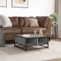 Graue Sonoma Holz- und Metall-Couchtisch 60,5x60,5x30 cm von , Couchtisch - Ref: Foro24-848767, Preis: 45,12 €, Rabatt: %