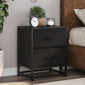 Mesita de noche madera ingeniería negro 40x31x50 cm by , Nightstands - Ref: Foro24-848674, Price: 60,26 €, Discount: %