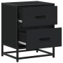 Nachttisch aus schwarzem Ingenieurholz 40x31x50 cm von , Nachttische - Ref: Foro24-848674, Preis: 60,26 €, Rabatt: %