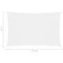 Toldo de vela rectangular tela Oxford blanco 2x4,5 m by vidaXL, Umbrellas - Ref: Foro24-135258, Price: 28,81 €, Discount: %