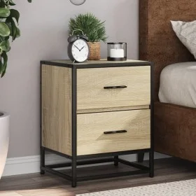 Mesita de noche madera de ingeniería roble Sonoma 40x31x50 cm by , Nightstands - Ref: Foro24-848676, Price: 45,35 €, Discount: %