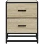 Mesita de noche madera de ingeniería roble Sonoma 40x31x50 cm de , Mesitas de noche - Ref: Foro24-848676, Precio: 45,33 €, De...