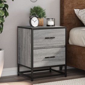 Mesitas noche 2 uds madera ingeniería gris Sonoma 40x31x50 cm by , Nightstands - Ref: Foro24-848681, Price: 87,12 €, Discount: %