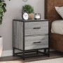 Zwei Nachttische aus Sonoma-Grau mit den Maßen 40x31x50 cm aus Holzwerkstoff. von , Nachttische - Ref: Foro24-848681, Preis: ...