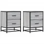 Mesitas noche 2 uds madera ingeniería gris Sonoma 40x31x50 cm by , Nightstands - Ref: Foro24-848681, Price: 85,96 €, Discount: %