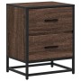 Mesitas noche 2 uds madera ingeniería marrón roble 40x31x50 cm by , Nightstands - Ref: Foro24-848683, Price: 89,79 €, Discoun...