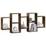 Estantería de pared madera ingeniería roble ahumado 159x18x65cm by , Shelves and shelves - Ref: Foro24-853213, Price: 63,36 €...