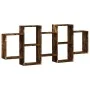 Estantería de pared madera ingeniería roble ahumado 159x18x65cm by , Shelves and shelves - Ref: Foro24-853213, Price: 63,36 €...