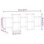 Estantería de pared madera ingeniería roble ahumado 159x18x65cm by , Shelves and shelves - Ref: Foro24-853213, Price: 63,36 €...