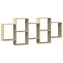 Estante de pared madera ingeniería roble Sonoma 159x18x65 cm de , Estantes y estanterías - Ref: Foro24-853211, Precio: 61,81 ...