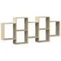 Estante de pared madera ingeniería roble Sonoma 159x18x65 cm de , Estantes y estanterías - Ref: Foro24-853211, Precio: 61,81 ...