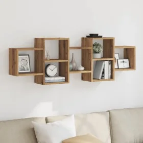 Estante de pared madera ingeniería roble artisian 129x18x42 cm by , Shelves and shelves - Ref: Foro24-853226, Price: 53,26 €,...