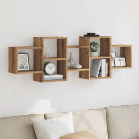 Estante de pared madera ingeniería roble artisian 129x18x42 cm von , Regale und Regale - Ref: Foro24-853226, Preis: 54,34 €, ...