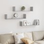 Estantes pared 3 uds madera ingeniería gris hormigón 80x18x18cm von , Regale und Regale - Ref: Foro24-853293, Preis: 28,64 €,...