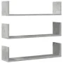 Estantes pared 3 uds madera ingeniería gris hormigón 80x18x18cm von , Regale und Regale - Ref: Foro24-853293, Preis: 28,64 €,...