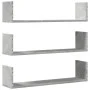 Estantes pared 3 uds madera ingeniería gris hormigón 80x18x18cm von , Regale und Regale - Ref: Foro24-853293, Preis: 28,64 €,...