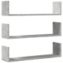 Estantes pared 3 uds madera ingeniería gris hormigón 80x18x18cm von , Regale und Regale - Ref: Foro24-853293, Preis: 28,64 €,...