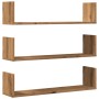 Wandregale 3 Stück aus Kunstholz Handwerkskunst 80x18x18 cm von , Regale und Regale - Ref: Foro24-853298, Preis: 38,68 €, Rab...