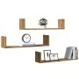 Estantes de pared 3 uds madera ingeniería artisian 80x18x18 cm by , Shelves and shelves - Ref: Foro24-853298, Price: 37,96 €,...