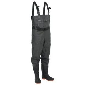 Vadeador de pecho con botas y cinturón verde oscuro talla 40 by , Waders for hunting and fishing - Ref: Foro24-4016992, Price...