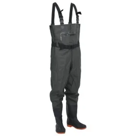Vadeador de pecho con botas y cinturón verde oscuro talla 38 by , Waders for hunting and fishing - Ref: Foro24-4016990, Price...