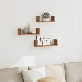 Wandregal 3 Stück aus Eichenholz-Verbundwerkstoff handgefertigt von , Regale und Regale - Ref: Foro24-853316, Preis: 20,07 €,...