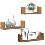 Estante de pared 3 uds madera de ingeniería roble artesanal by , Shelves and shelves - Ref: Foro24-853316, Price: 18,61 €, Di...