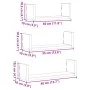 Wandregal 3 Stück aus Eichenholz-Verbundwerkstoff handgefertigt von , Regale und Regale - Ref: Foro24-853316, Preis: 20,07 €,...