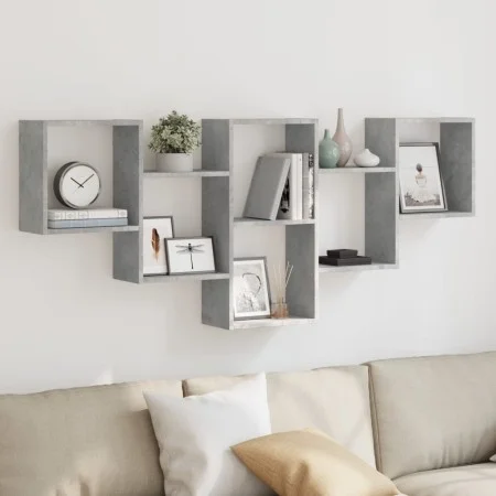 Wandregal aus grauem Beton-Ingenieurholz 159x18x66cm von , Regale und Regale - Ref: Foro24-853302, Preis: 52,95 €, Rabatt: %