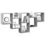 Wandregal aus grauem Beton-Ingenieurholz 159x18x66cm von , Regale und Regale - Ref: Foro24-853302, Preis: 52,95 €, Rabatt: %