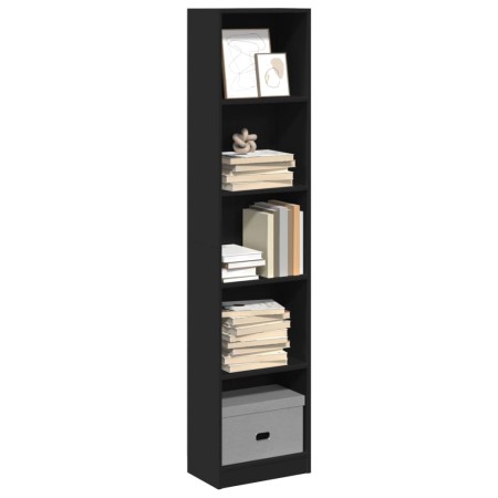 Estantería de madera de ingeniería negra 40x24x176 cm by , Bookcases and shelves - Ref: Foro24-857793, Price: 52,15 €, Discou...