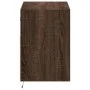 Mueble de TV de pared con luces LED marrón roble 80x31x45 cm de , Muebles TV - Ref: Foro24-852333, Precio: 64,28 €, Descuento: %
