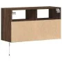 Mueble de TV de pared con luces LED marrón roble 80x31x45 cm de , Muebles TV - Ref: Foro24-852333, Precio: 64,28 €, Descuento: %