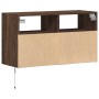 Wand-TV-Möbel mit LED-Lichtern in Eichenbraun 80x31x45 cm von , TV-Möbel - Ref: Foro24-852333, Preis: 65,13 €, Rabatt: %
