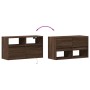 Wand-TV-Möbel mit LED-Lichtern in Eichenbraun 80x31x45 cm von , TV-Möbel - Ref: Foro24-852333, Preis: 65,13 €, Rabatt: %