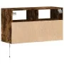 Mueble de TV de pared con luces LED roble ahumado 80x31x45 cm by , TV Furniture - Ref: Foro24-852331, Price: 62,36 €, Discoun...