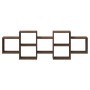 Estantería de pared madera ingeniería marrón roble 129x18x42 cm by , Shelves and shelves - Ref: Foro24-853224, Price: 54,57 €...