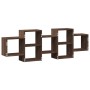 Estantería de pared madera ingeniería marrón roble 129x18x42 cm by , Shelves and shelves - Ref: Foro24-853224, Price: 54,57 €...