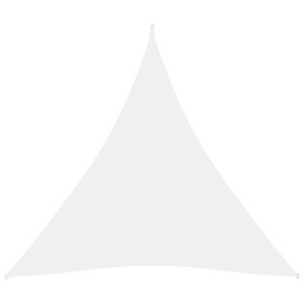 Toldo de vela triangular tela Oxford blanco 4,5x4,5x4,5 m
