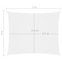 Rechteckige Segelmarkise aus weißem Oxford-Stoff 4x5 m von vidaXL, Sonnenschirme - Ref: Foro24-135271, Preis: 48,88 €, Rabatt: %