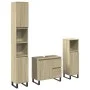 Set de muebles de baño 3 pzas madera contrachapada roble Sonoma von , Badezimmermöbel - Ref: Foro24-3307678, Preis: 208,00 €,...