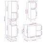 Set de muebles de baño 3 pzas madera contrachapada roble Sonoma von , Badezimmermöbel - Ref: Foro24-3307678, Preis: 208,00 €,...