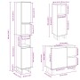 Set de muebles de baño 3 pzas madera contrachapada roble Sonoma by , Bathroom furniture - Ref: Foro24-3307678, Price: 216,98 ...