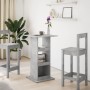 Mesa alta bar con almacenaje madera gris hormigón 60x60x102 cm by , Kitchen and dining tables - Ref: Foro24-854331, Price: 72...