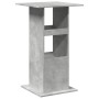 Mesa alta bar con almacenaje madera gris hormigón 60x60x102 cm by , Kitchen and dining tables - Ref: Foro24-854331, Price: 72...