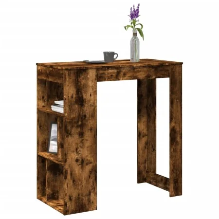 Mesa alta bar con estantes roble ahumado 102x50x103,5 cm von , Küchen- und Esstische - Ref: Foro24-854359, Preis: 79,34 €, Ra...