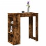 Mesa alta bar con estantes roble ahumado 102x50x103,5 cm von , Küchen- und Esstische - Ref: Foro24-854359, Preis: 80,49 €, Ra...
